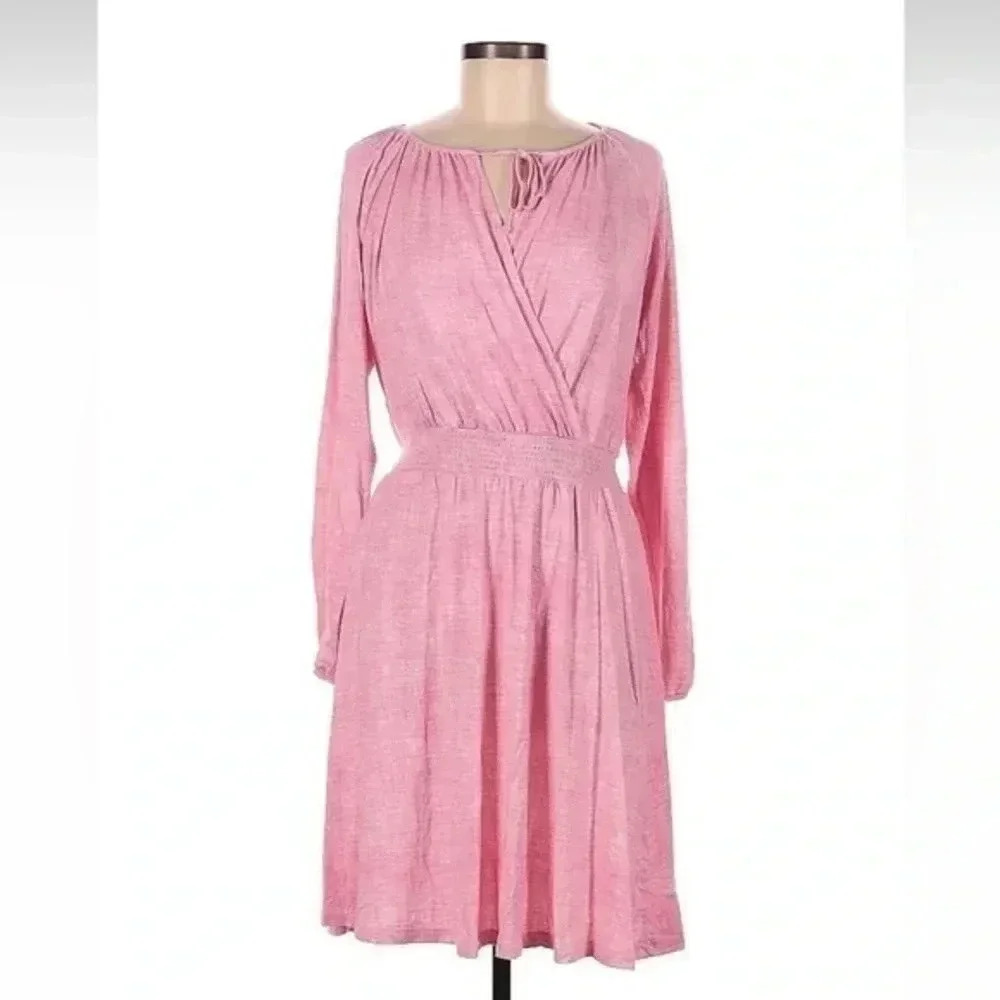LuLaRoe | Blush Pink Jody Peasant Wrap Dress Women’s Size M Medium NWOT